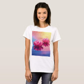 Lebhafte Abstrakte Lotus-Blume T-Shirt (Vorne ganz)