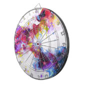 Lebhafte Abstrakte Malerei Dartscheibe (Vorderseite rechts)