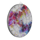 Lebhafte Abstrakte Malerei Dartscheibe (Vorderseite Links)