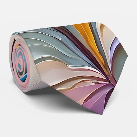 Lebhafte Abstrakte Malerei Krawatte (Gerollt)