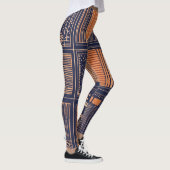 Lebhafte Abstrakte Matisse-Inspiriert Linocut Leggings (Rechts)