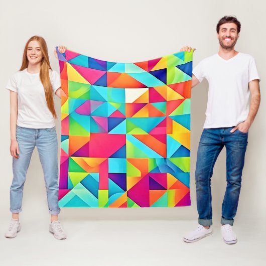 Lebhafte Abstrakte Muster Fleecedecke (Beispiel)