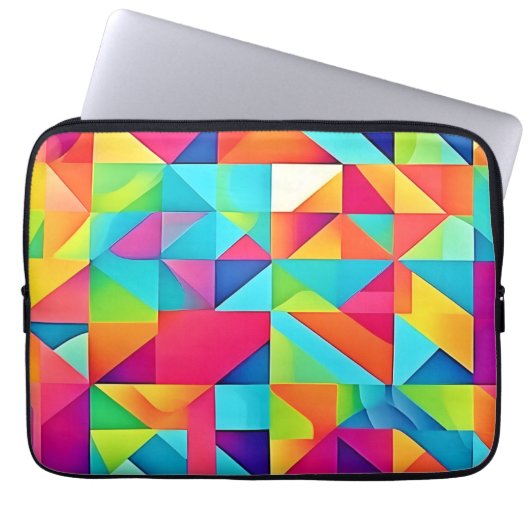 Lebhafte Abstrakte Muster Laptopschutzhülle (Vorderseite)