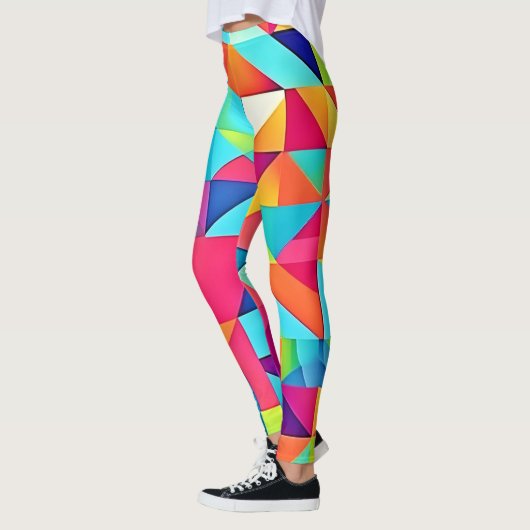 Lebhafte Abstrakte Muster Leggings (Links)