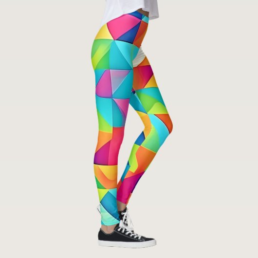 Lebhafte Abstrakte Muster Leggings (Rechts)