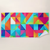 Lebhafte Abstrakte Muster Strandtuch (Vorderseite)