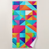 Lebhafte Abstrakte Muster Strandtuch (Vorderseite)