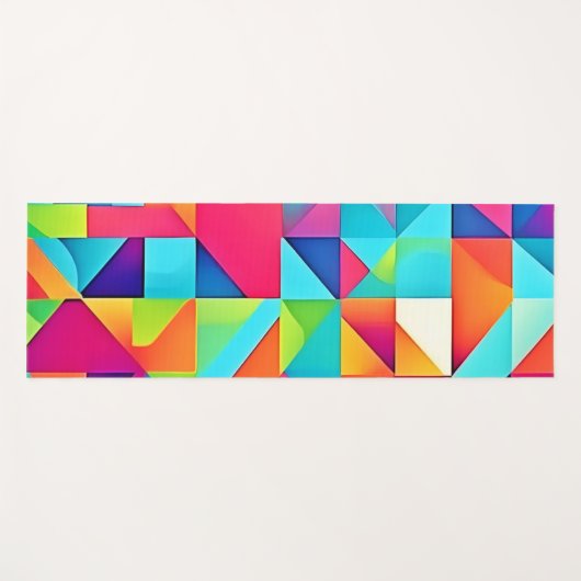 Lebhafte Abstrakte Muster Yogamatte (Vorderseite (Horizontal))