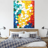 Lebhafte Abstrakte Ölmalerei Leinwanddruck (Insitu (Schlafzimmer))