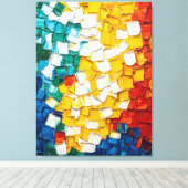 Lebhafte Abstrakte Ölmalerei Leinwanddruck (Insitu (Holzboden))