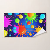 Lebhafte Abstrakte Paint-Explosion Badhandtuch Set (Handtuch)