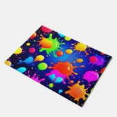 Lebhafte Abstrakte Paint-Explosion Fußmatte (Schrägansicht)