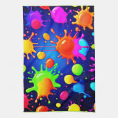 Lebhafte Abstrakte Paint-Explosion Geschirrtuch (Vertikal)