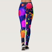 Lebhafte Abstrakte Paint-Explosion Leggings (Rückseite)