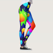 Lebhafte Abstrakte Paint-Explosion Leggings (Rechts)