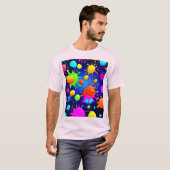 Lebhafte Abstrakte Paint-Explosion T-Shirt (Vorne ganz)