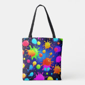 Lebhafte Abstrakte Paint-Explosion Tasche (Rückseite)