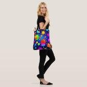 Lebhafte Abstrakte Paint-Explosion Tasche (Am Model)