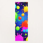 Lebhafte Abstrakte Paint-Explosion Yogamatte (Vorderseite)