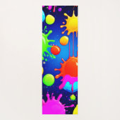 Lebhafte Abstrakte Paint-Explosion Yogamatte (Rückseite)