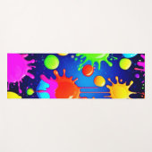 Lebhafte Abstrakte Paint-Explosion Yogamatte (Vorderseite (Horizontal))