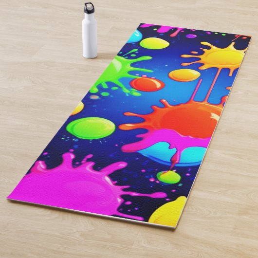 Lebhafte Abstrakte Paint-Explosion Yogamatte (Beispiel)