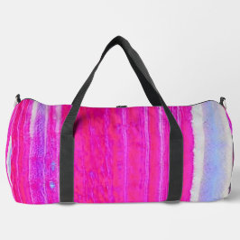 Lebhafte Abstrakte Rosa und Lila Streifen Kunst, D Duffle Bag