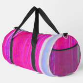 Lebhafte Abstrakte Rosa und Lila Streifen Kunst, D Duffle Bag (Rechte Ecke)