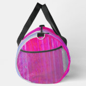 Lebhafte Abstrakte Rosa und Lila Streifen Kunst, D Duffle Bag (Rechts)