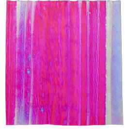 Lebhafte Abstrakte Rosa und Lila Streifen Kunst, D Duschvorhang