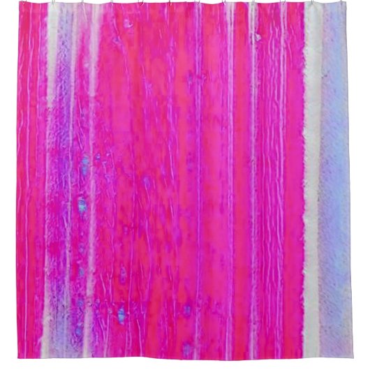 Lebhafte Abstrakte Rosa und Lila Streifen Kunst, D Duschvorhang (Vorderseite)