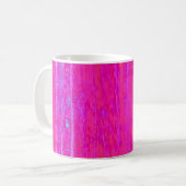 Lebhafte Abstrakte Rosa und Lila Streifen Kunst, D Kaffeetasse (Vorderseite Links)