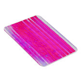 Lebhafte Abstrakte Rosa und Lila Streifen Kunst, D Magnet (Rechte Seite)
