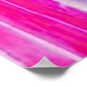 Lebhafte Abstrakte Rosa und Lila Streifen Kunst, D Poster (Ecke)