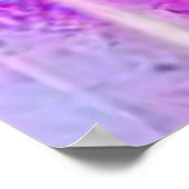 Lebhafte Abstrakte Rosa und Lila Streifen Kunst, D Poster (Ecke)