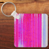 Lebhafte Abstrakte Rosa und Lila Streifen Kunst, D Schlüsselanhänger (Vorderseite)