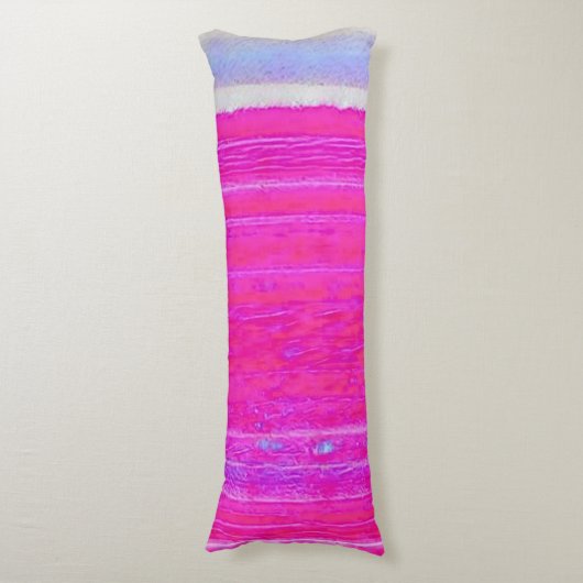 Lebhafte Abstrakte Rosa und Lila Streifen Kunst, D Seitenschläferkissen (Vorderseite Vertikal)