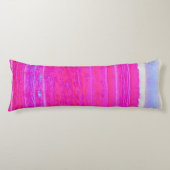 Lebhafte Abstrakte Rosa und Lila Streifen Kunst, D Seitenschläferkissen (Vorderseite)