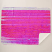 Lebhafte Abstrakte Rosa und Lila Streifen Kunst, D Sherpadecke (Vorderseite (Horizontal))