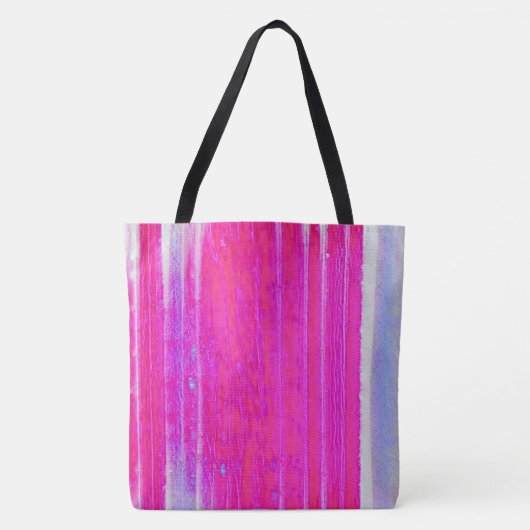 Lebhafte Abstrakte Rosa und Lila Streifen Kunst, D Tasche (Vorderseite)