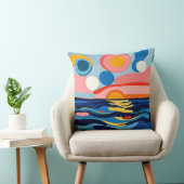 Lebhafte Abstrakte Seascape Kissen (Stuhl )