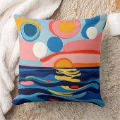 Lebhafte Abstrakte Seascape Kissen (Decke)