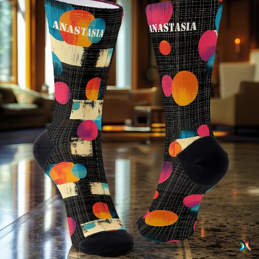 Lebhafte Abstrakte Socken mit fett-farbigen Muster