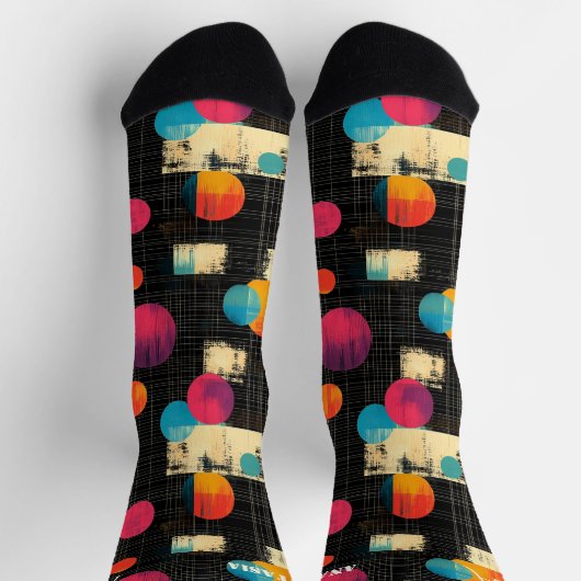 Lebhafte Abstrakte Socken mit fett-farbigen Muster (Oben)