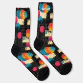 Lebhafte Abstrakte Socken mit fett-farbigen Muster (Rechts)