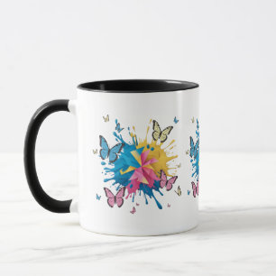 Lebhafte Abstrakte Splash Kunst für Moderne Tasse