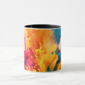 Lebhafte Abstrakte Splash Tasse (Zentrum)