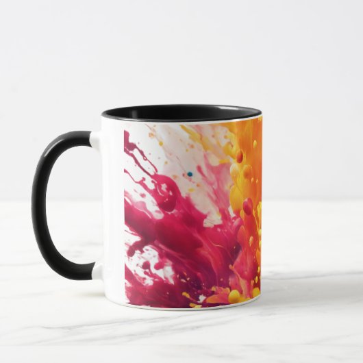 Lebhafte Abstrakte Splash Tasse (Links)