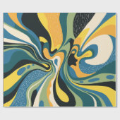 Lebhafte Abstrakte Swirl Art Geschenkpapier (Flach)