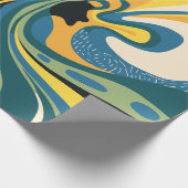Lebhafte Abstrakte Swirl Art Geschenkpapier (Ecke)